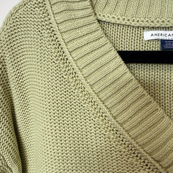 American Eagle Outfitters Sweaters - American Eagle Outfitters Women's Olive V-Neck Sweater